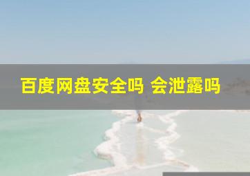 百度网盘安全吗 会泄露吗